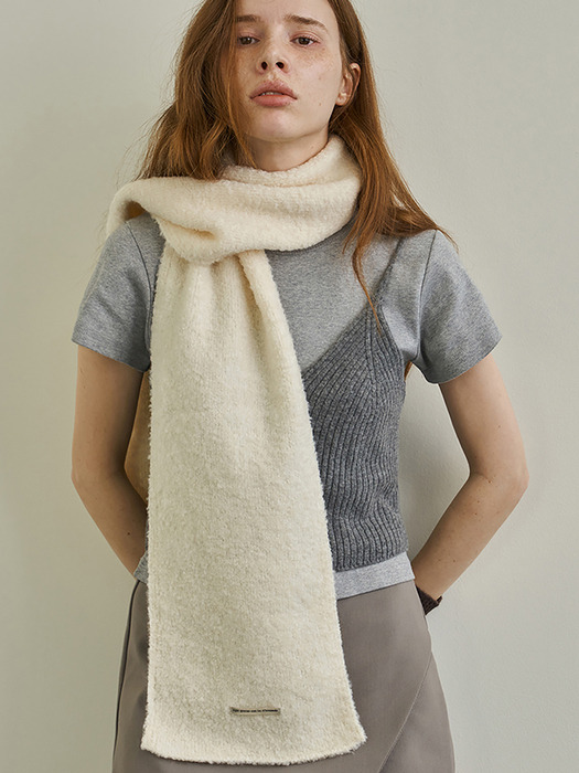 Boucle long muffler, Rowan_3 colors