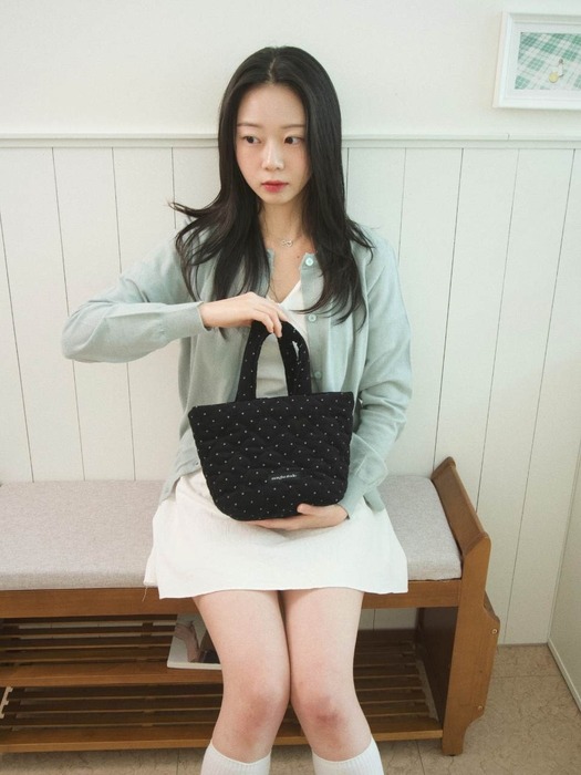 Dot tote bag_black