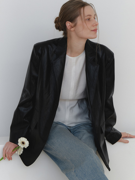 comos 1380 two-burton classic leather jacket (black)