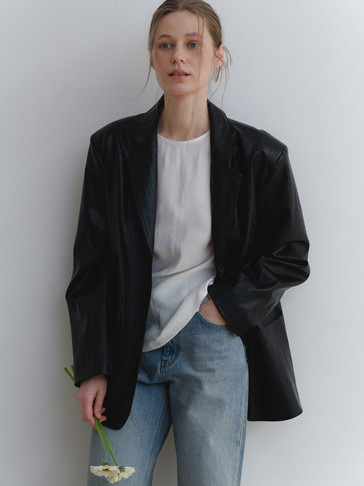 comos 1380 two-burton classic leather jacket (black)