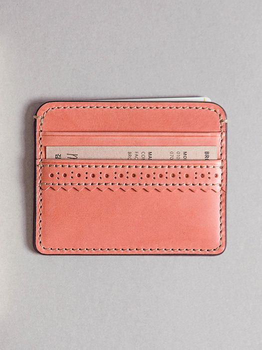 BROGUE Card Case (Peach) 