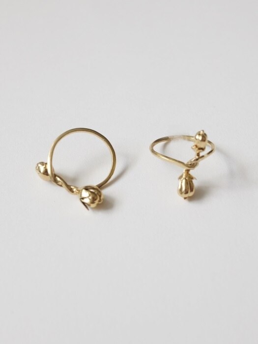 Nuts Flower Ring - 2 Type