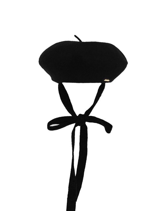 strap beret - black