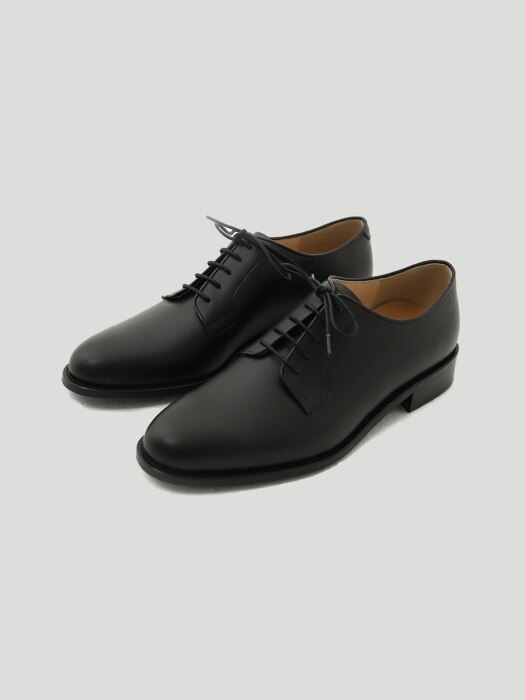 PLAIN TOE DERBY KIP BLACK (블랙무광)