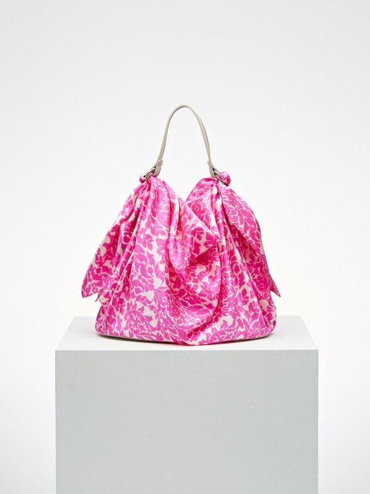 Pink Leopard Printed Silk Elizabeth Bag