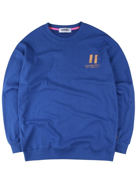 19 Signature Logo Graphic Over-Fit Sweatshirts Royal Blue