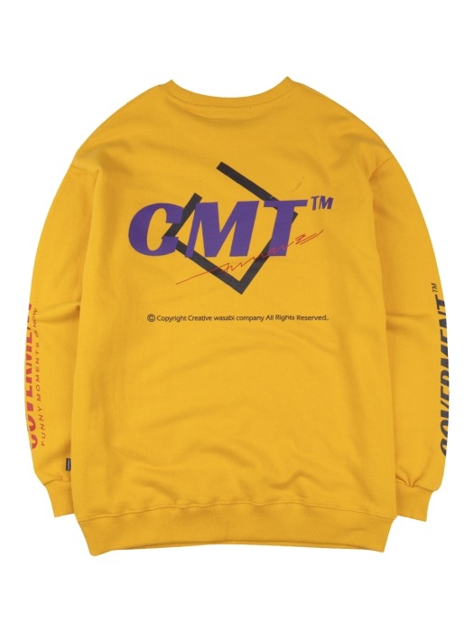 Cube Logo Graphic Sweatshirts Yellow