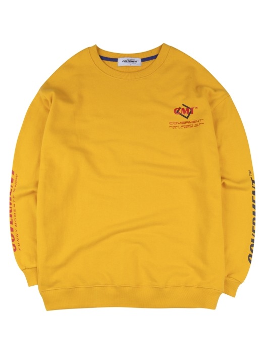 Cube Logo Graphic Sweatshirts Yellow