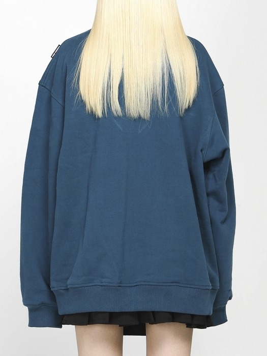 Front Handle Sweatshirt(Turquoise)