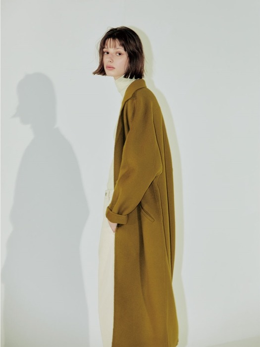 Clo long handmade coat  OLIVE  