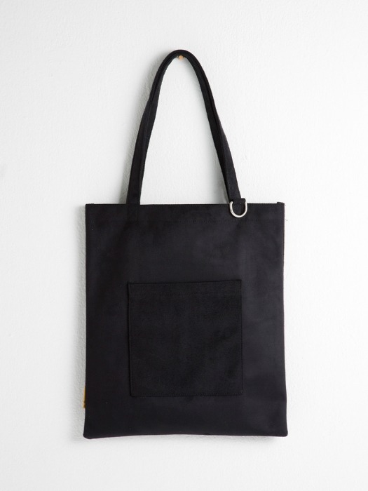 스웨이드 앞포켓 에코백 숄더백 SUEDE POCKET BAG - YS2080BK /BLACK