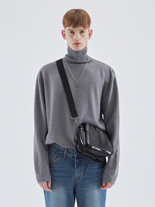 MOIST TOUCH TURTLENECK KNIT_GRAY