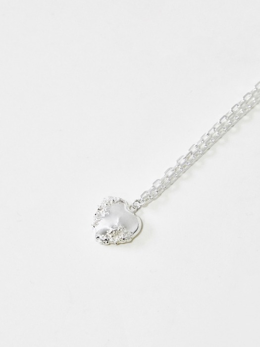shape of love necklace 2 (silver)