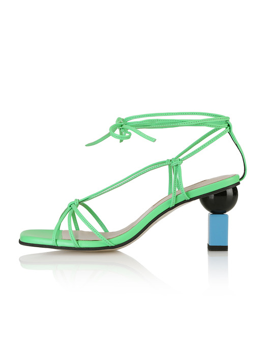Trophy lace-up sandals / 20SS-S433 Fern green+Aqua