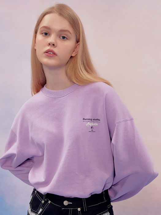 Eyelet Aesthetic Sweatshirt (Purple)