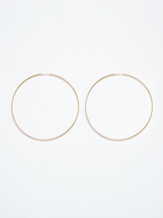 Hoop Ring Earrings 65mm (14K 골드필드)