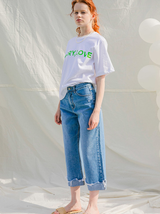 Sorry Love Logo Tee_White