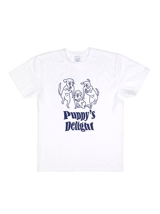Puppys delight short sleeve T-shirt white