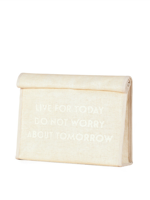 PULPWOOD CLUTCH BAG (ivory)