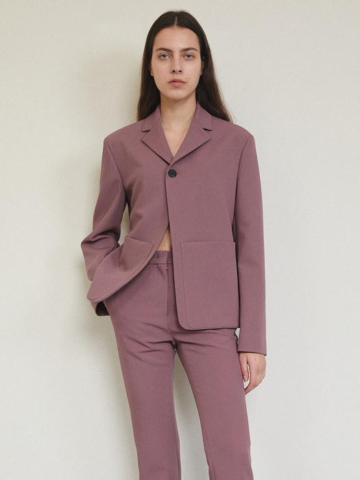 SLIM MINIMAL JACKET [DRY ROSE]