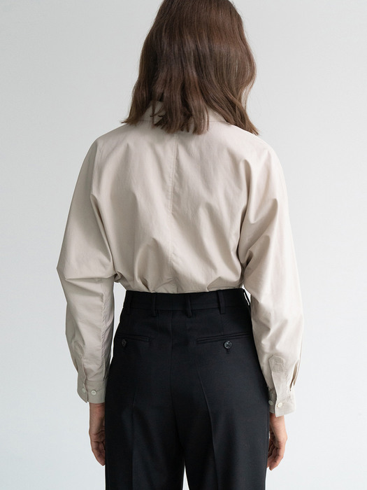 CROPPED SHIRT (TAUPE GRAY)