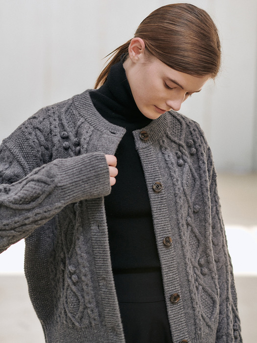 20WN winter cable cardigan [CHA]