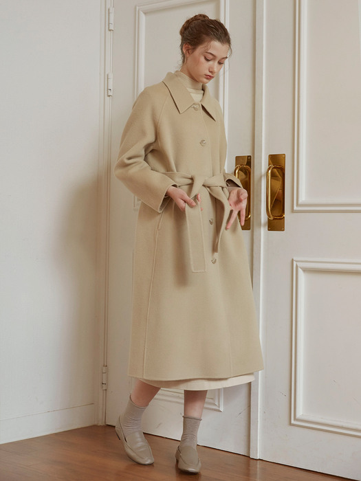 cashmere handmade belted coat