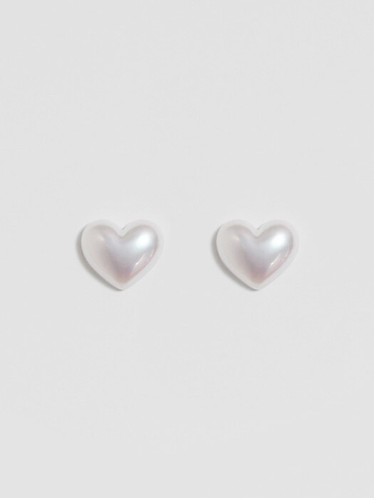 cloud heart pearl earrings 大