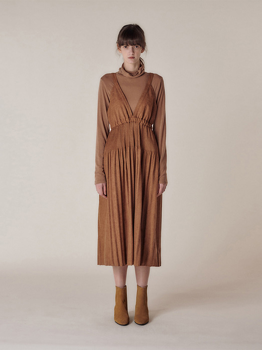 Fortuna string dress_Brown