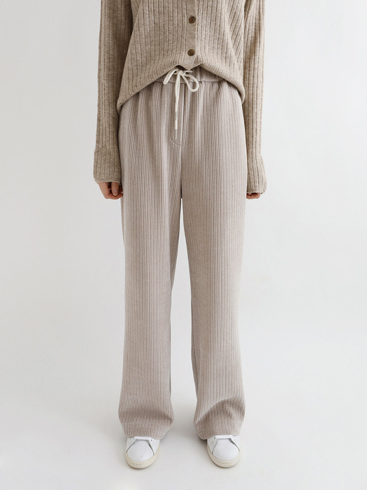 velvet corduroy pants (beige)