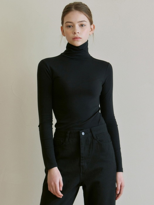 NAPPING TURTLENECK TOP_BLACK