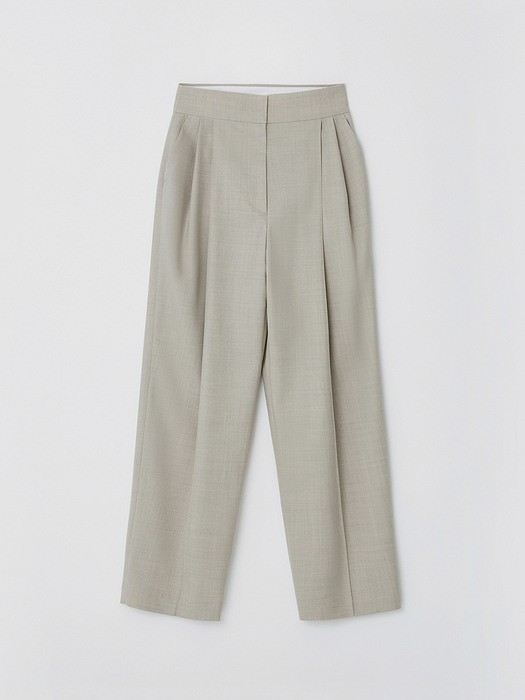 PINTUCK PANTS - BEIGE