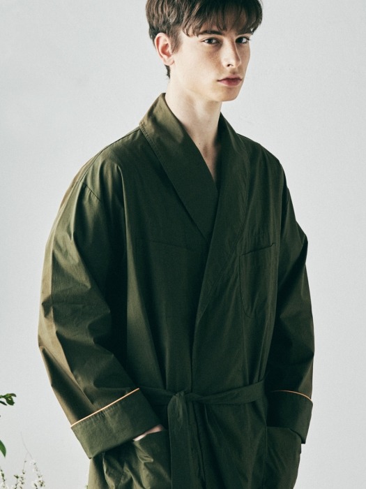 (M) Buffalo Robe Coat Poplin Olive