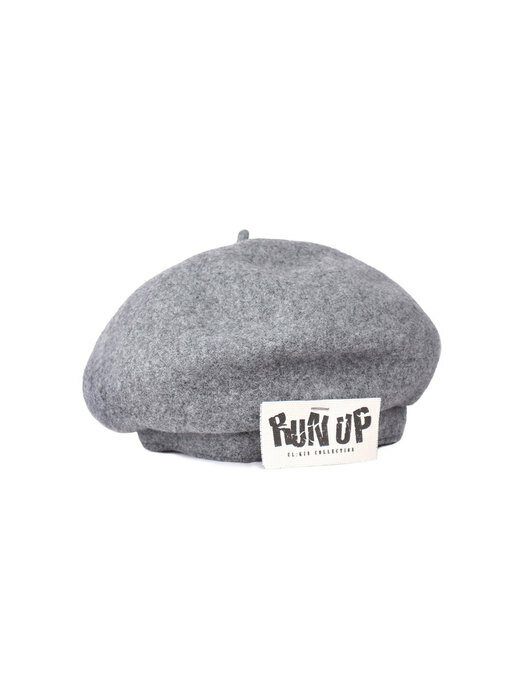 UL:KIN X TXT_Stapler RUN UP Patch Beret_Grey