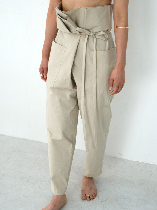 High waist tuul pants LIGHT GREEN