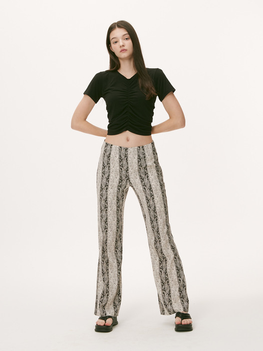 SIESTE PRINT PANTS [BLACK]