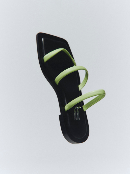 Lina Flat Slides / Y.07-S64 / NEON GREEN