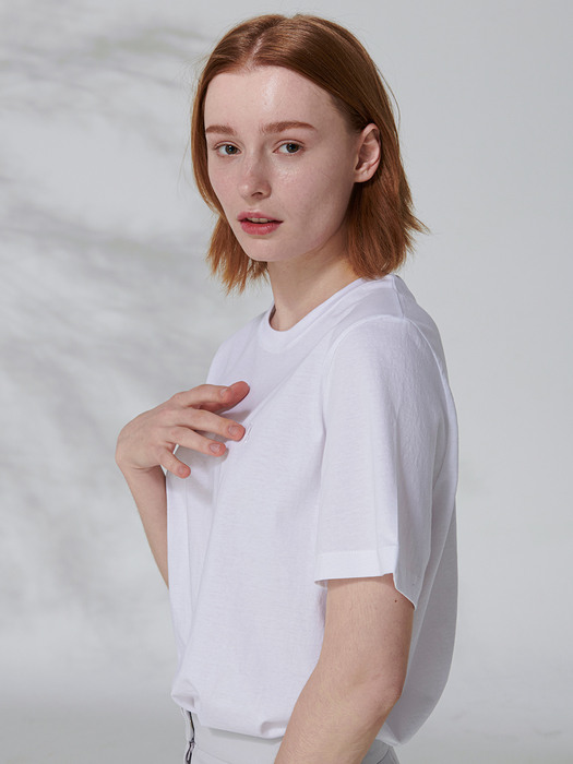 ONOF round silket t-shirts (white)