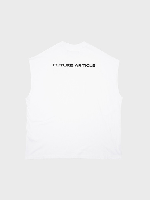 ARTICLE MUSCLE SLEEVELESS T-SHIRTS IN WHITE