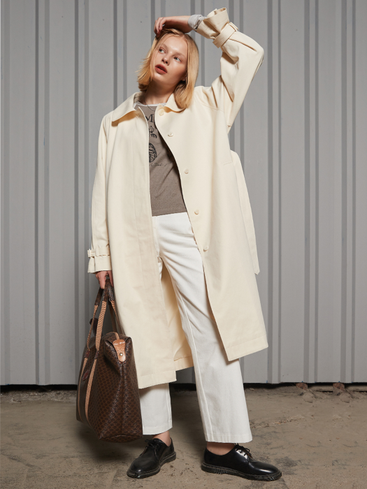 LR SLIT TRENCH COAT(IVORY)