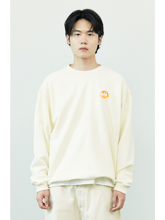 KANCO SMALL LOGO SWEATSHIRT cream