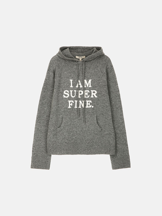 [N]HUG Super fine hoodie sweater (Chocolate/Gray)