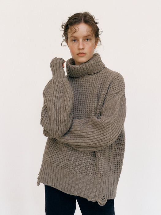 AIR WOOL PULLOVER [COCOA]