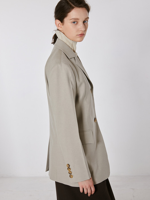 TOF FITTED SINGLE BLAZER BEIGE