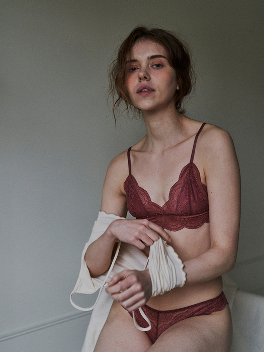 Triangle Bralette Plum