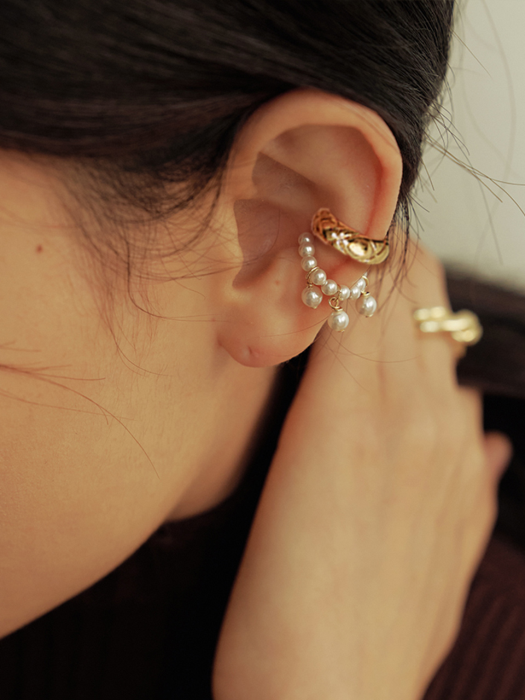 Volume Triple Pearl Ear Cuff Set_SE0157