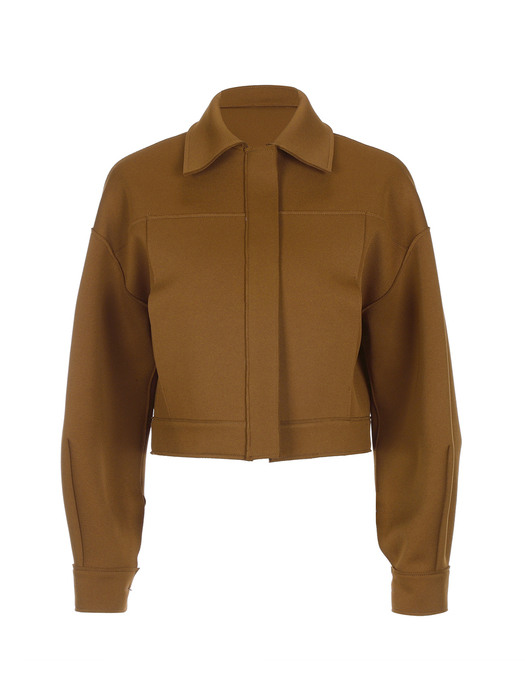 [SET]Cropped zip-up Jacket+H line Pocket Slit Skirt_3 colors