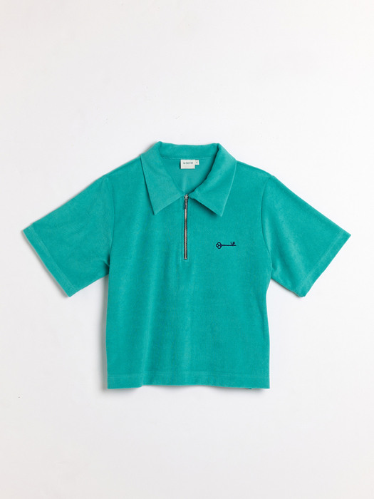 Cotton Candy Polo T_Emerald Green