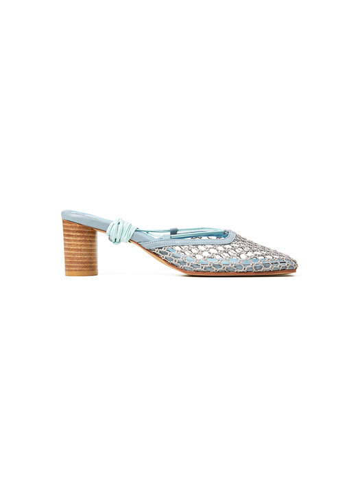 60mm Bloom Mesh Lace-up Sandal (SKY BLUE)