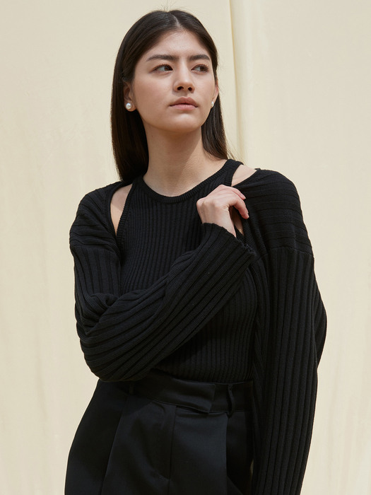 OU853 combi cotton bolero (black)